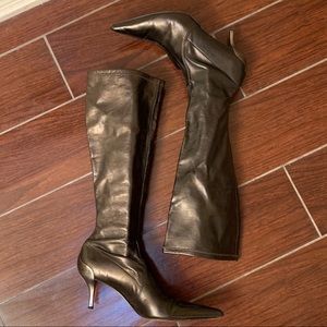 Donald J Pliner Metallic Brown Knee High Boot